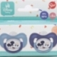 BABY 2 PCS SET SYMMETRICAL PACIFIER SILICONE +6 M WITH COVER MICKEY MOUSE FULL OF SMILES