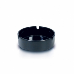 BLACK ROUND MELAMINE ASHTRAY (105X33 MM.)