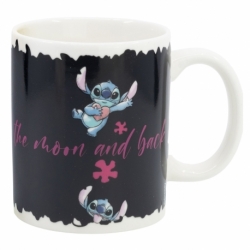 TAZA CERAMICA 325 ML CHANGING COLOR EN CAJA REGALO STITCH & ANGEL  GTTR