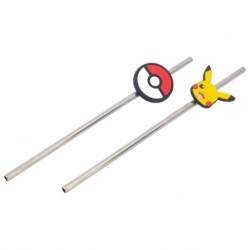 3D TWIN STAINLESS STEEL STRAW SET POKEMON METAL MELTDOWN