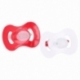 2 PCS SET SYMETRICAL PACIFIER SILICONE +6 M WITH COVER PEPPA PIG LITTLE ONE