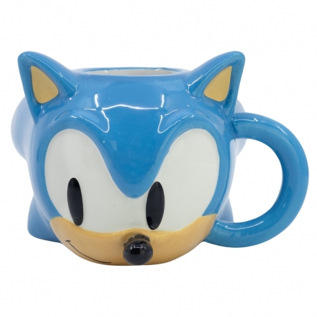 TAZA CERAMICA 3D 400 ML EN CAJA DE REGALO SONIC HEAD