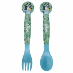 2 PCS PP CUTLERY (SPOON AND FORK) SET IN POLYBAG BLUEY