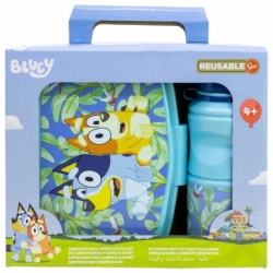 SET VUELTA AL COLE (SANDWICHERA RECTANGULAR Y BOTELLA SPORT EASY HOLD 380 ML) EN CAJA REGALO BLUEY