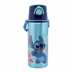 BOTELLA POP UP DE ALUMINIO CON CORREA 730 ML STITCH DRAWING