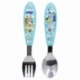 SET DE 2 CUBIERTOS METALICOS (CUCHARA Y TENEDOR) (CUCHARA Y TENEDOR) BLUEY