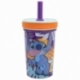 VASO PP ANTIVUELCO CON PAJITA DE SILICONA 370 ML STITCH ALOHA