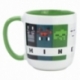 TAZA CERAMICA ELITE 380 ML EN CAJA REGALO MINECRAFT SQUARED PATTERN