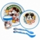 NON SLIP 5 PCS BICOLOR PREMIUM SET (PLATE, BOWL, TUMBLER, CUTLERY) IN STANDARD BOX MICKEY TRUE CHAMPIONS