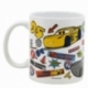 TAZA CERAMICA SB 325 ML EN CAJA CARS STICKERS