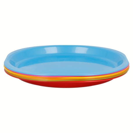 6 PCS COLOR PICNIC PLATES SET
