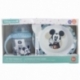 SET 3PCS (VASO ENTRENAMIENTO 250 ML, PLATO Y CUCHARA) MICKEY MOUSE FULL OF SMILES