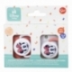 BABY 2 PCS SET ORTHODONTIC PACIFIER SILICONE 0-6 M WITH COVER MINNIE MOUSE HEART FULL
