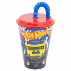 VASO CAÑA EASY 430 ML HOTWHEELS BLUE FIRE