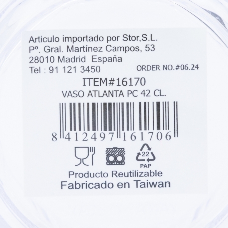 VASO ATLANTA PC 42 CL.