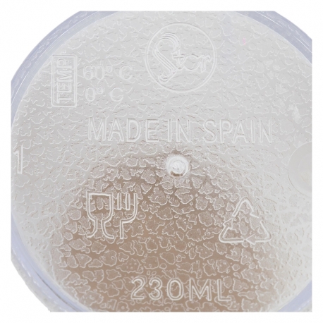 VASO APILABLE TRANSPARENTE 230 ML.