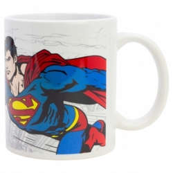 TAZA CERAMICA SB 325 ML EN CAJA SUPERMAN CITY