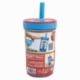VASO PP ANTIVUELCO CON PAJITA DE SILICONA 370 ML SUPER MARIO FUN EMOTION