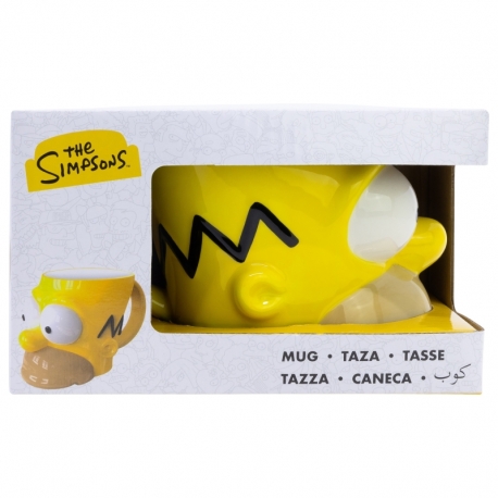 TAZA CERAMICA 3D EN CAJA REGALO SIMPSONS HOMER