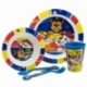 SET MICRO 5 PCS (PLATO, CUENCO, VASO 260 ML Y CUBIERTOS) PAW PATROL PUP POWER