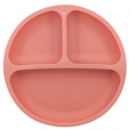 TODDLER DIVIDED SILICONE PLATE MINNIE MOUSE