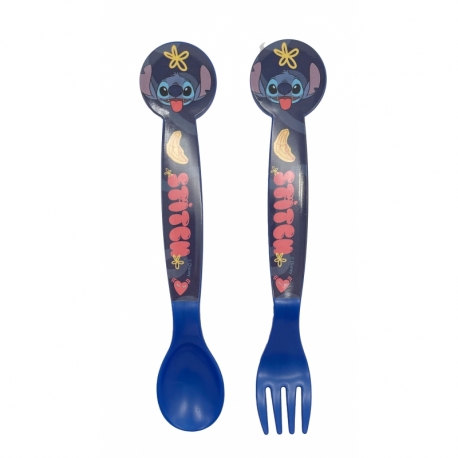 2 PCS PP CUTLERY (SPOON AND FORK) SET IN POLYBAG STITCH PALMS