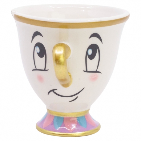 TAZA CERAMICA 3D 190 ML EN CAJA REGALO CHIP LA BELLA Y LA BESTIA