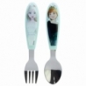 SET DE 2 CUBIERTOS METALICOS (CUCHARA Y TENEDOR) FROZEN SNOWY TALE