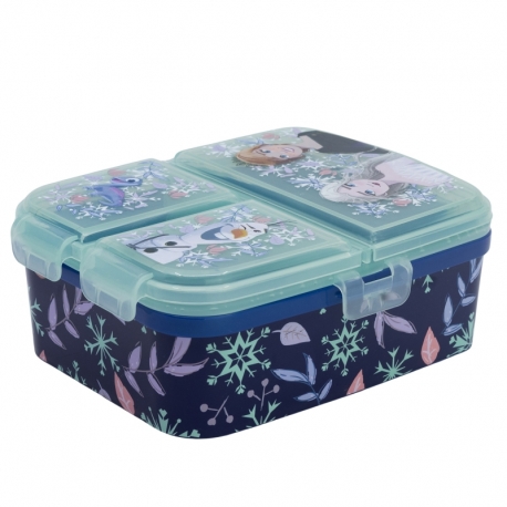 XL MULTI COMPARTMENT RECTANGULAR SANDWICH BOX FROZEN SNOWY TALE