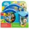 SET EASY 5 PCS (PLATO, CUENCO, VASO Y CUBIERTOS) EN CAJA MICKEY HAS FUN