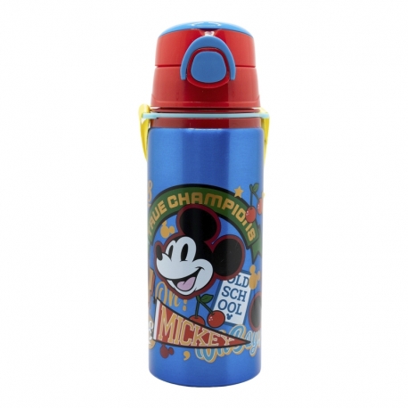 ALUMINIUM POP UP BOTTLE WITH STRAP 730 ML MICKEY TRUE CHAMPIONS