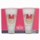 SET 2 VASOS CASUAL DE CRISTAL 490 ML MINNIE MOUSE GARDENING