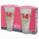 SET 2 VASOS CASUAL DE CRISTAL 490 ML MINNIE MOUSE GARDENING