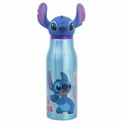 BOTELLA ALUMINIO CON FIGURITA 3D 690 ML STITCH DRAWING