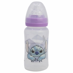 BABY 8 OZ WIDENECK BOTTLE SILICONE TEAT 3 POSITIONS STITCH CUDDLE ME