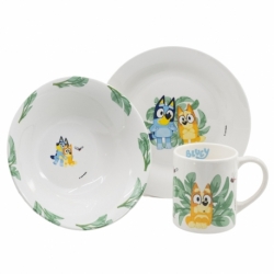 3 PCS CERAMIC SNACK SET (PLATE, BOWL, MUG) IN GIFT BOX BLUEY
