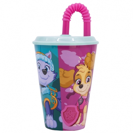 VASO CAÑA EASY 430 ML PAW PATROL GIRL SUPERPOWERS