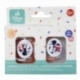 SET 2 CHUPETES TETINA REVERSIBLE SILICONA +6 M CON FUNDA MINNIE MOUSE HEART FULL