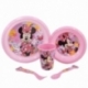 SET EASY 5 PCS (PLATO, CUENCO, VASO 260 ML Y CUBIERTOS) EN ESTUCHE MINNIE MOUSE SPRING LOOK