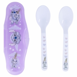 TODDLER 2 PCS PP SPOONS TRAVEL SET STITCH CUDDLE ME