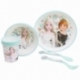 NON SLIP 5 PCS BICOLOR PREMIUM SET (PLATE, BOWL, TUMBLER, CUTLERY) IN STANDARD BOX FROZEN SNOWY TALE