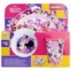 SET MICRO 5 PCS (PLATO, CUENCO, VASO Y CUBIERTOS) EN CAJA MINNIE BOLD FLORALS