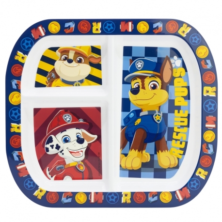 PLATO DIVIDIDO RECTANGULAR ST PAW PATROL BOY RESCUE PUPS