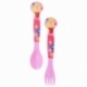 2 PCS PP CUTLERY (SPOON AND FORK) SET IN POLYBAG PRINCESS BEYOU TIFUL