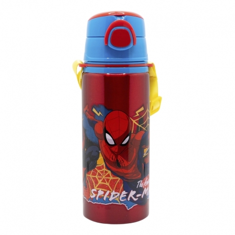 BOTELLA POP UP DE ALUMINIO CON CORREA 730 ML SPIDERMAN MOVING TARGET