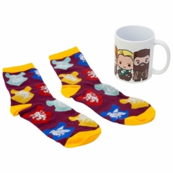 STOR SET DE CALCETINES Y TAZA CERAMICA 325 ML HARRY POTTER CHIBI