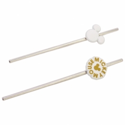 STOR SET DOS PAJITAS 3D ACERO INOXIDABLE MICKEY MOUSE SIGNATURE YOUNG ADULT