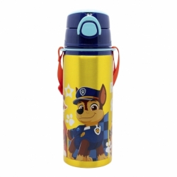 ALUMINIUM POP UP BOTTLE WITH STRAP 730 ML PAW PATROL BOY RESCUE PUPS