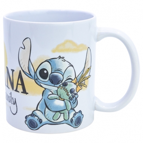 TAZA CERAMICA 325 ML EN CAJA DE REGALO STITCH & ANGEL OHANA