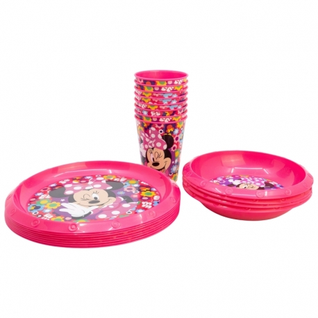 SET FIESTA 20 PCS (PLATO, CUENCO, VASO) MINNIE